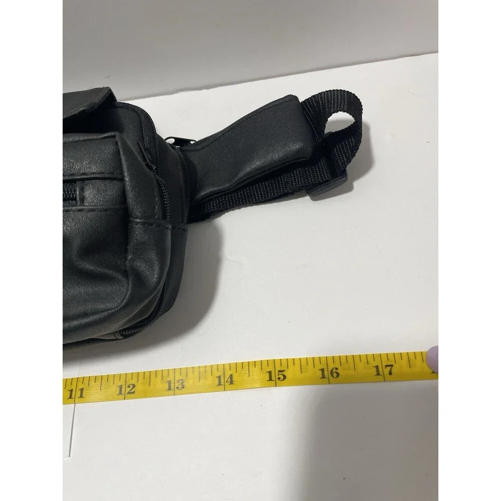 Nikon Camera Fanny Waist Pack Bag Black Nylon Vintage Crossbody Bag Leather NEW